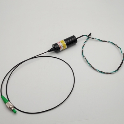 Módulo láser de acoplamiento de fibra verde de modo único de 15mw 30mW 520nm con diámetro de núcleo de 3,5 μm
