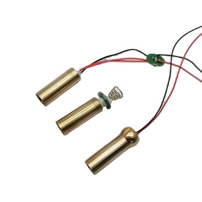 Módulo láser amarillo de mini 8 mm PWM/50% Ciclo de trabajo ≤5 mm Diámetro del haz para nivelación con láser