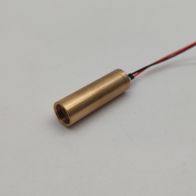 Módulo láser amarillo de mini 8 mm PWM/50% Ciclo de trabajo ≤5 mm Diámetro del haz para nivelación con láser