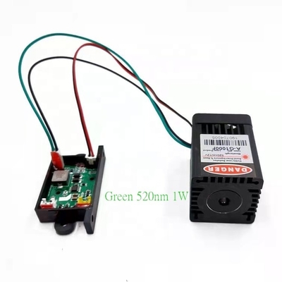 1W Modulo de diodo láser verde de 520nm para luz de escenario láser 2 KG Peso 3-5 minutos Tiempo de ascenso