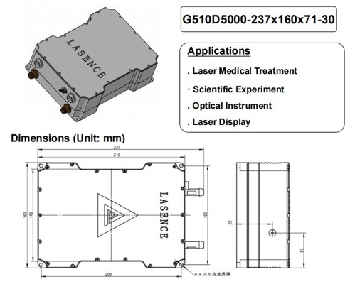 El láser sólido verde ACC 510nm La combinación perfecta de potencia y precisión para medicina